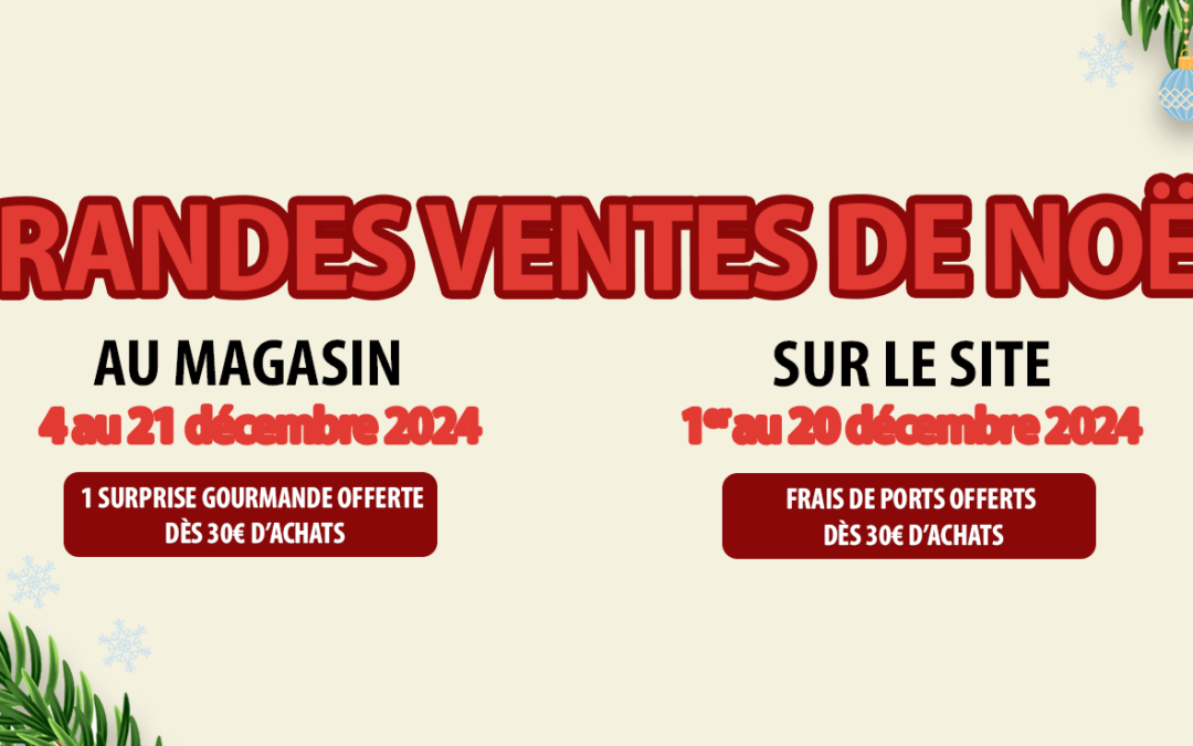 Les Grandes Ventes de Noël sont de retour !